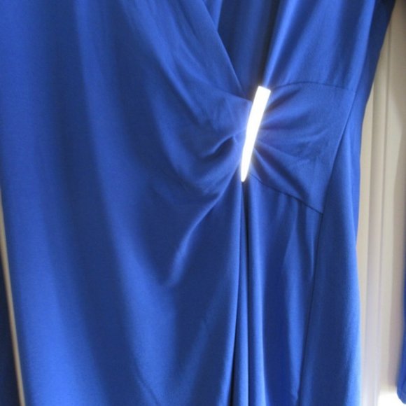 London Times Blue Knit Dress - Picture 4 of 8